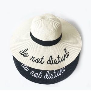 “Do Not Disturb Hat” Black and neutral